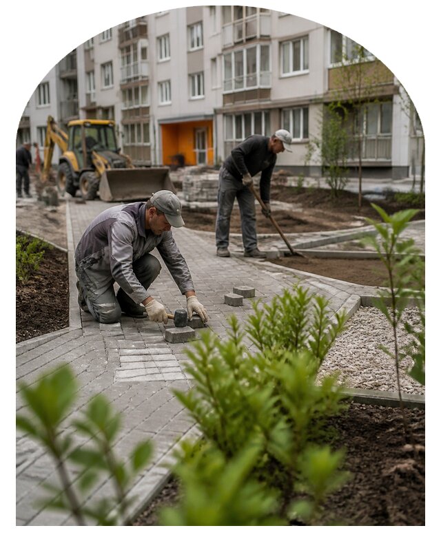 Благоустройство двора многоквартирного дома в Глазове